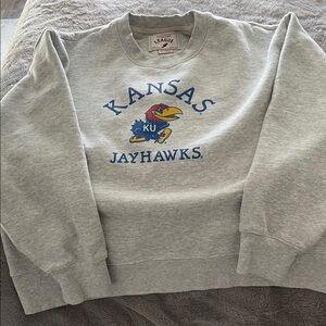 League Kansas Jayhawks Gray Sweatshirt